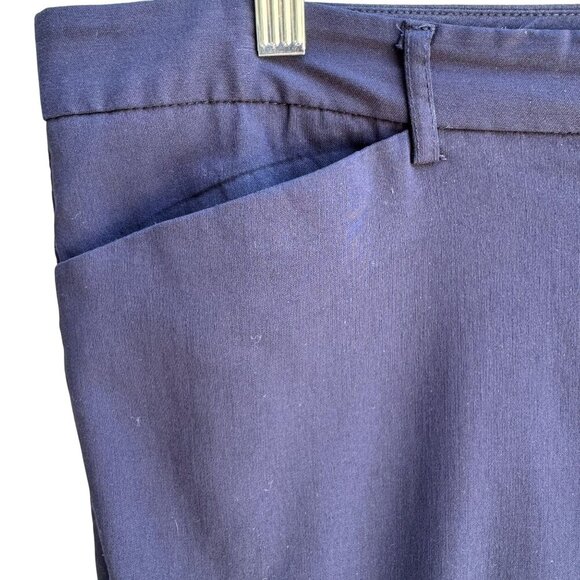 Mario Serrani Italy Womens Navy Flat Front Slash Pockets Zipper Closure Pants 16 - Picture 5 of 7